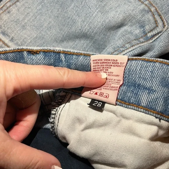 Revice 90's Baby Candy Shop Candy Stripe Denim Jeans Wide Leg High Waisted Fit - Picture 8 of 13